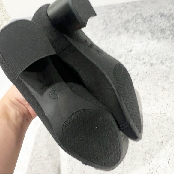 NEW VIVAIA Almond Toe Chunky Heels Black Stress Free 41.5 US 10 - Picture 6 of 10